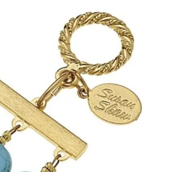 NWT Susan Shaw 3 Row Multi Strand Bracelet - Turquoise - Retails $121 - Picture 3 of 7